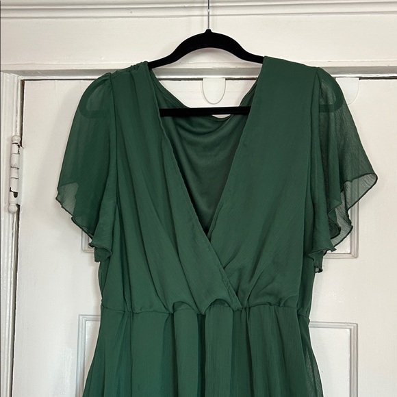 Green Ruffle Dress - Picture 2 of 4